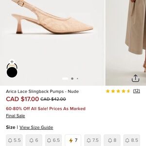 Fashion nova lace sling backs